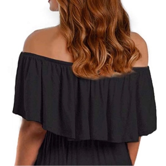 VERABENDI Off Shoulder Maxi Dress in Black Size XS - Picture 2 of 4